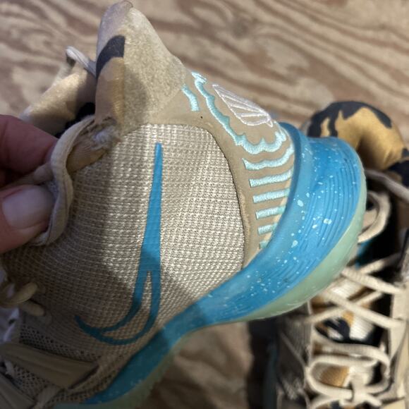 NIKE KYRIE 7 (GS) "RIPPLE" GRAIN BROWN-AQUAMARI SZ 5.5Y CT4080-207 - Picture 7 of 11